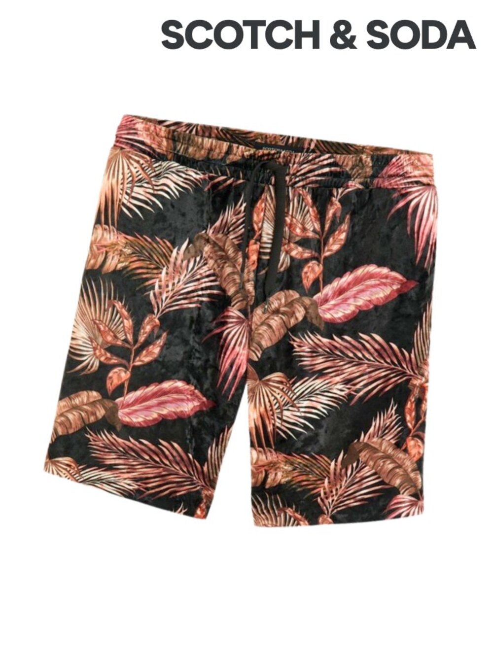 SCOTCH & SODA Men's Printed Velour Shorts - L